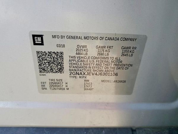2018 CHEVROLET EQUINOX LT (1LT)