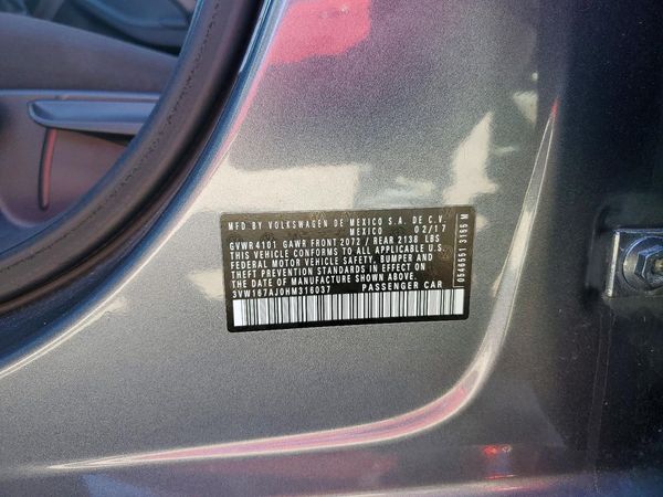 2017 VOLKSWAGEN JETTA S