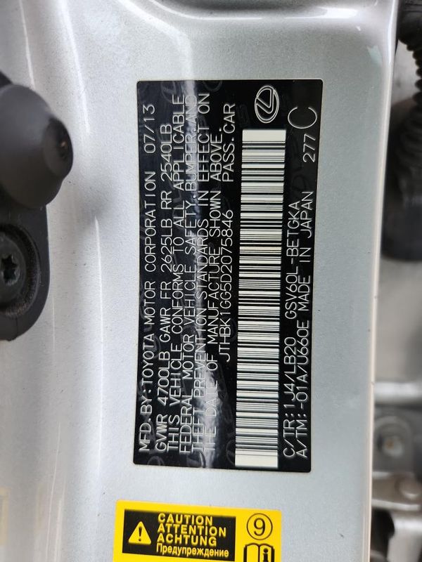 2013 LEXUS ES 350
