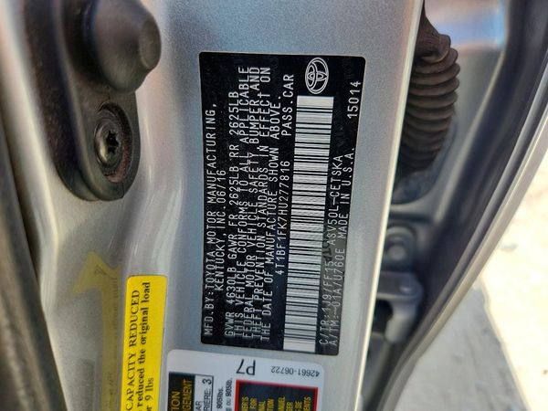 2017 TOYOTA CAMRY LE/SE/XLE/XSE