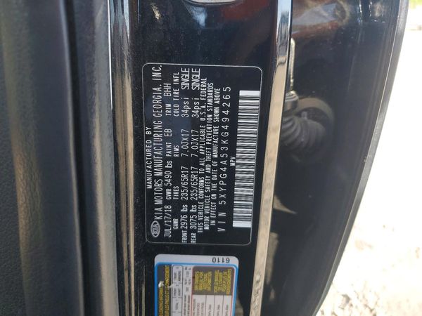 2019 KIA SORENTO L, LX, S
