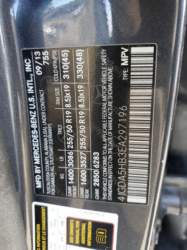 2014 MERCEDES-BENZ ML