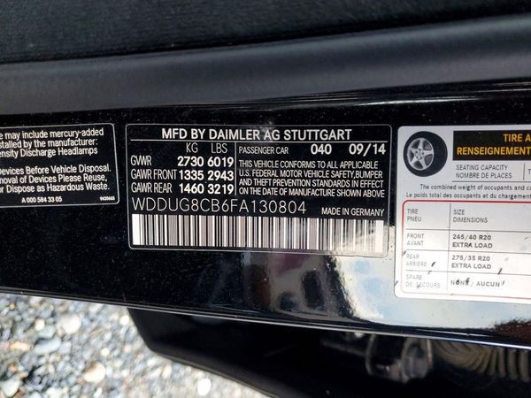 2015 MERCEDES-BENZ S S550