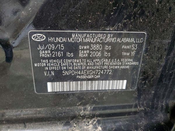 2016 HYUNDAI ELANTRA