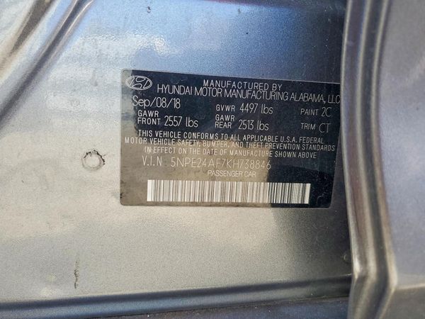 2019 HYUNDAI SONATA
