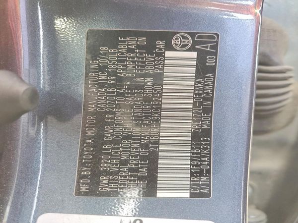 2019 TOYOTA COROLLA L/LE/SE/XLE/XSE