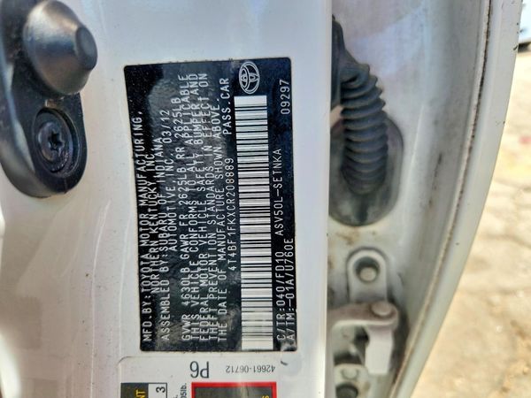 2012 TOYOTA CAMRY