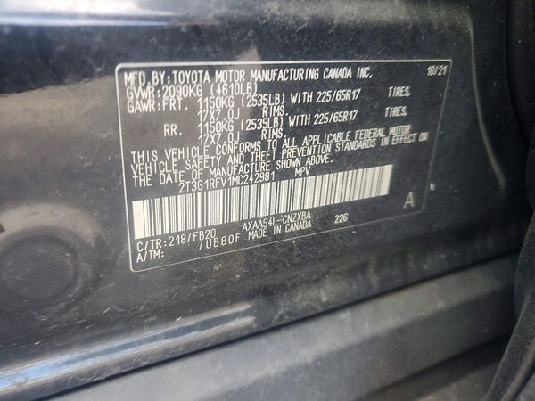2021 TOYOTA RAV4 LE
