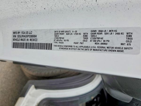 2023 RAM PROMASTER 1500