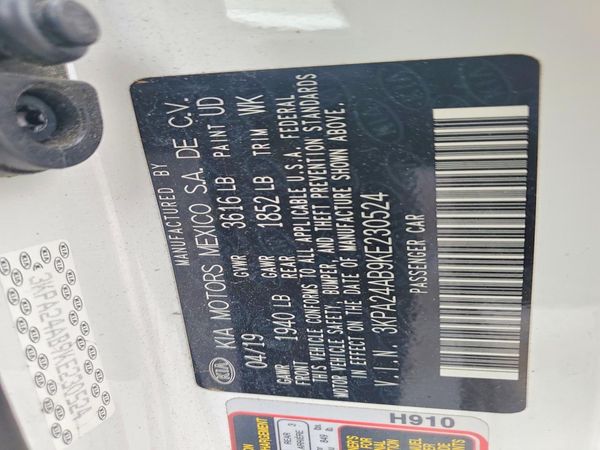 2019 KIA RIO LX, S