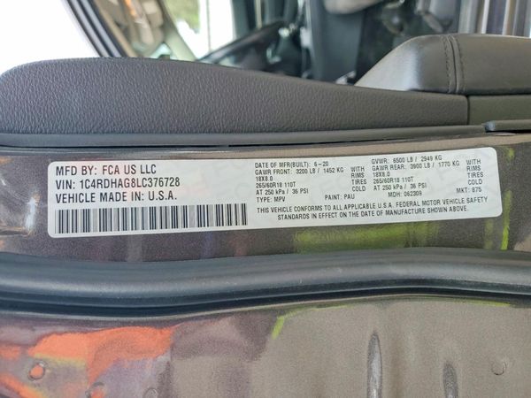 2020 DODGE DURANGO