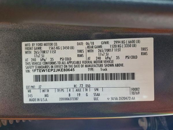 2018 FORD F150