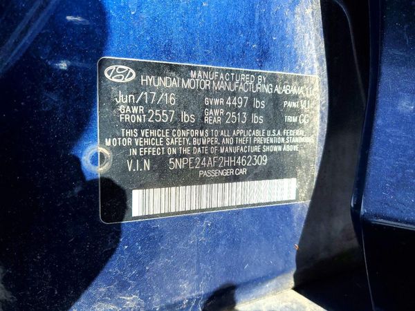2017 HYUNDAI SONATA
