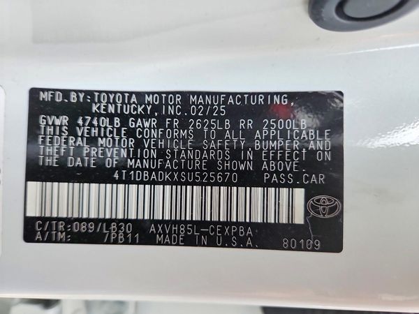 2025 TOYOTA CAMRY