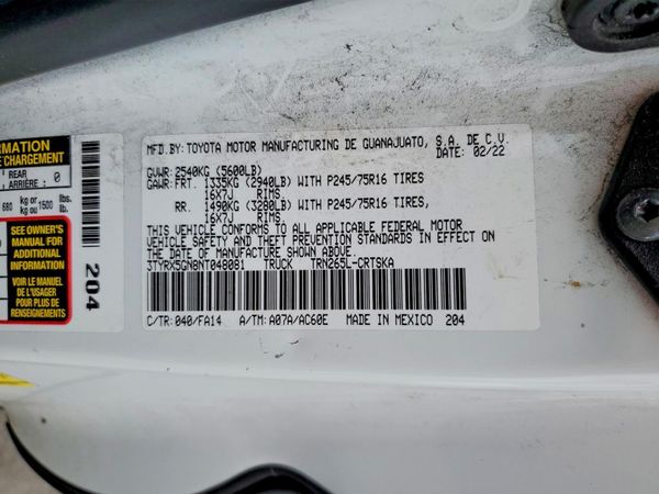 2022 TOYOTA TACOMA