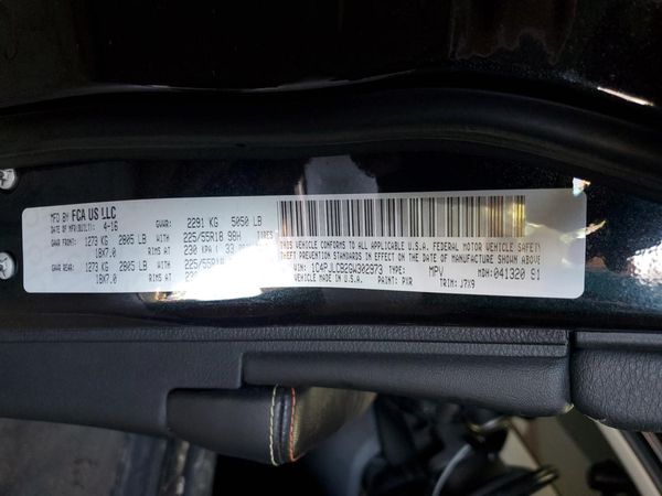 2016 JEEP CHEROKEE Latitude/Longitude/North
