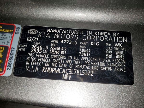 2020 KIA SPORTAGE LX