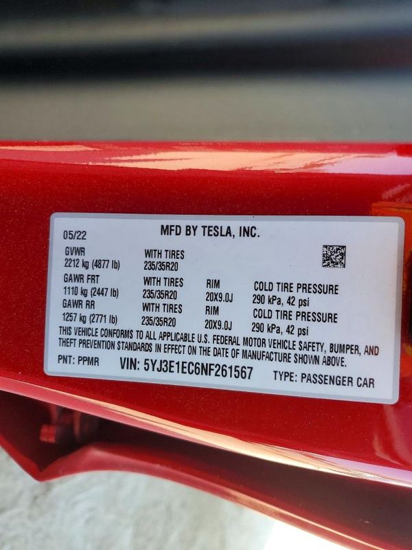 2022 TESLA MODEL 3