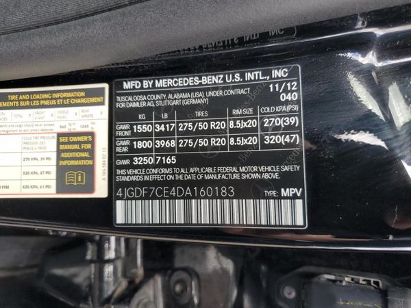 2013 MERCEDES-BENZ GL GL450 4MATIC