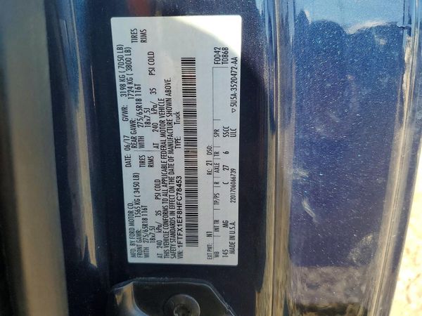 2017 FORD F150 SuperCab
