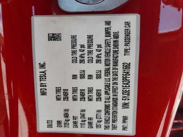 2023 TESLA MODEL 3