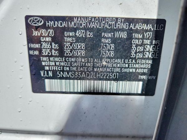 2020 HYUNDAI SANTA FE