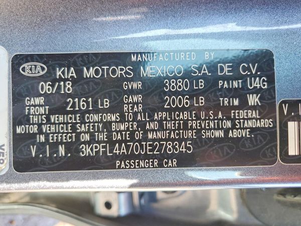 2018 KIA FORTE