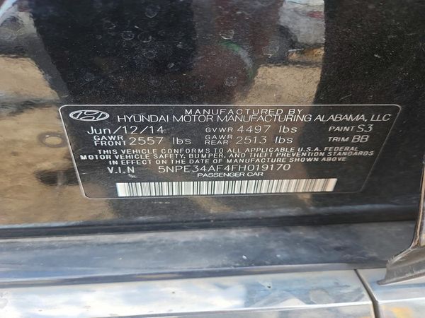 2015 HYUNDAI SONATA