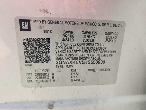2019 CHEVROLET EQUINOX LT (1LT)