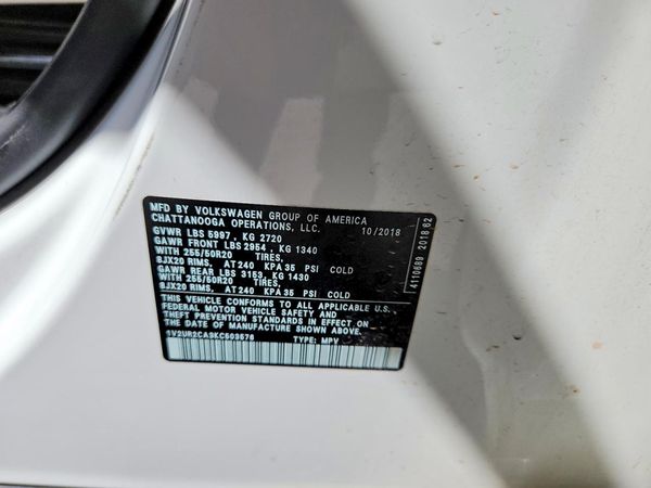 2019 VOLKSWAGEN ATLAS 4Motion SE