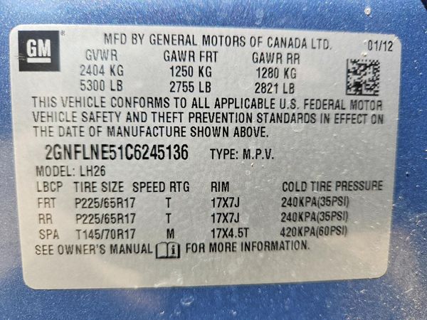 2012 CHEVROLET EQUINOX