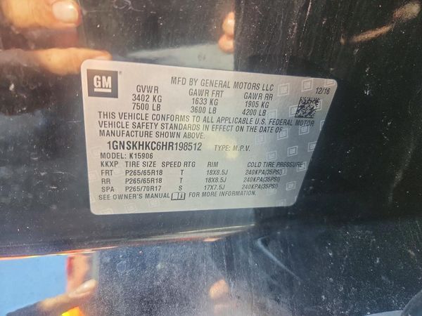 2017 CHEVROLET SUBURBAN LT
