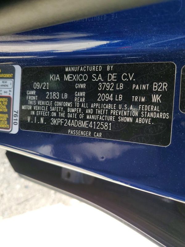 2021 KIA FORTE FE, LXS