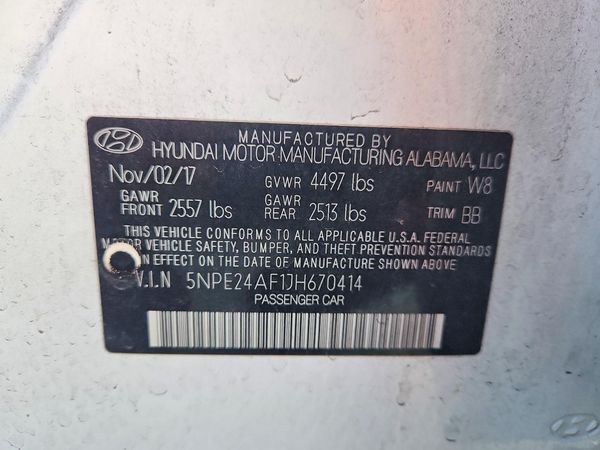 2018 HYUNDAI SONATA
