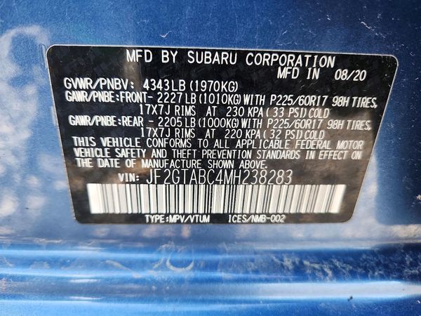 2021 SUBARU CROSSTREK