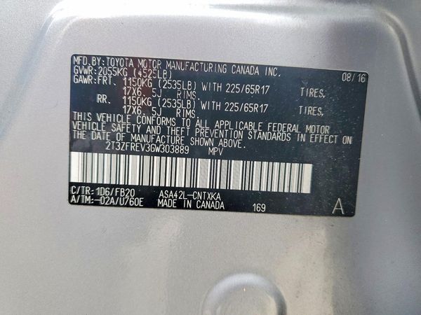 2016 TOYOTA RAV4 LE (X Grade)