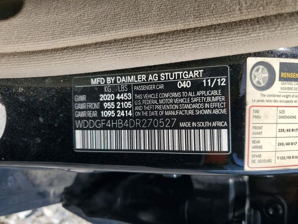 2013 MERCEDES-BENZ C C250