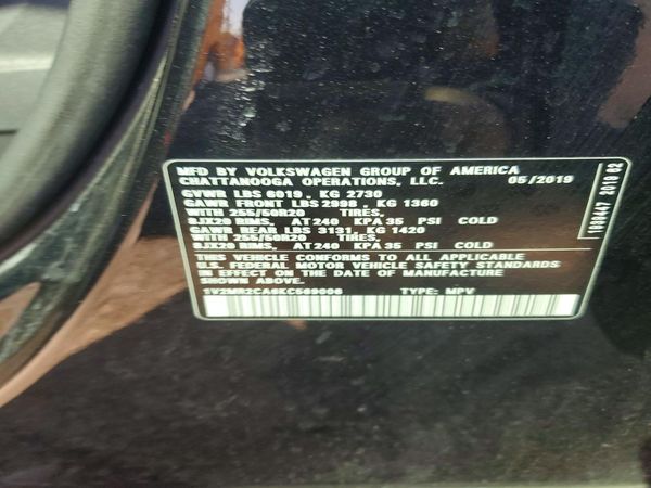 2019 VOLKSWAGEN ATLAS