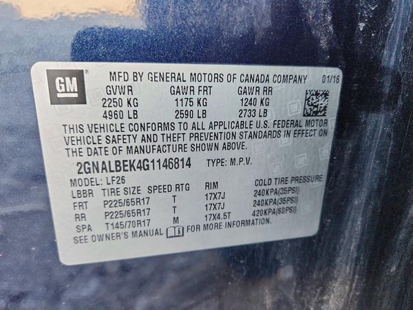 2016 CHEVROLET EQUINOX LS
