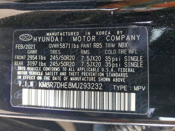 2021 HYUNDAI PALISADE