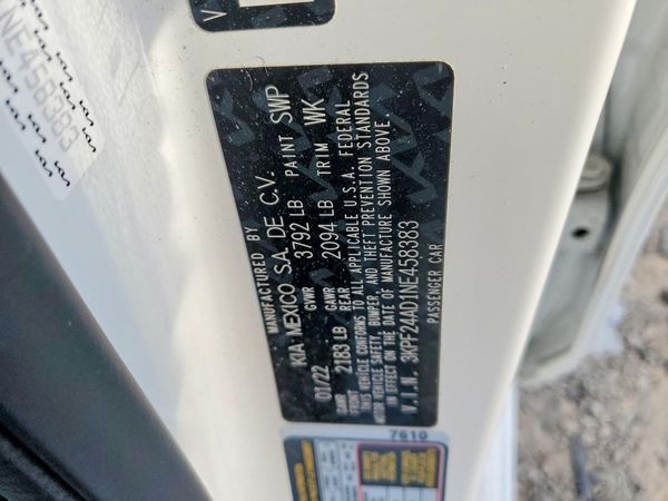 2022 KIA FORTE FE, LXS