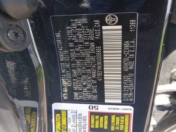 2019 TOYOTA CAMRY