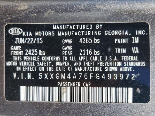 2015 KIA OPTIMA GL(Middle-low grade)