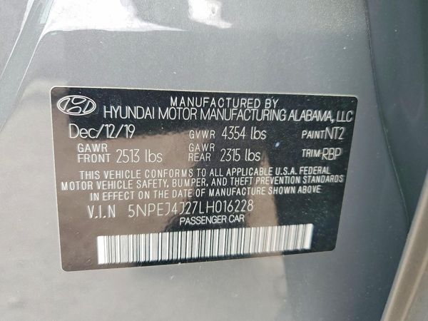 2020 HYUNDAI SONATA