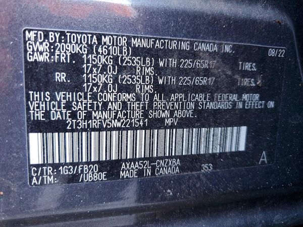2022 TOYOTA RAV4 LE