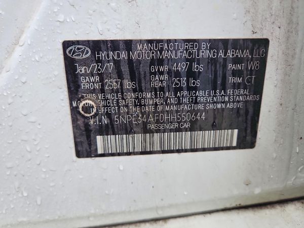 2017 HYUNDAI SONATA