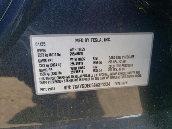 2025 TESLA MODEL Y