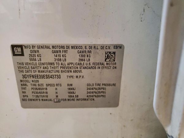 2014 CADILLAC SRX Luxury — VINS