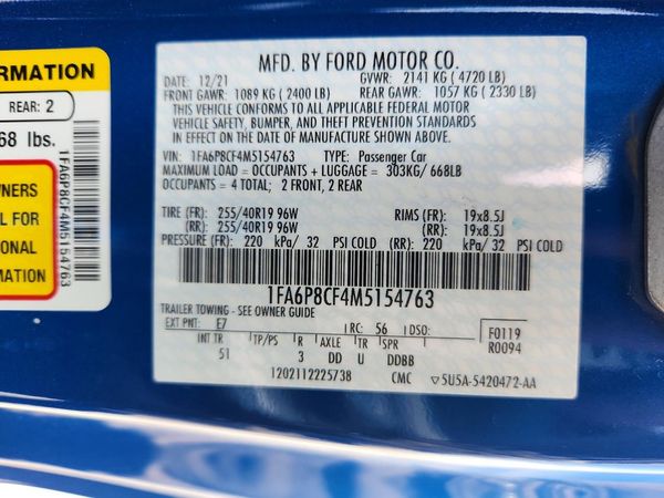 2021 FORD MUSTANG GT Coupe