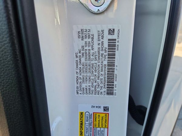 2025 HONDA CR-V Sport — VINS